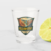 Yellowstone National Park Grand Canyon Retro Art Shot Glas