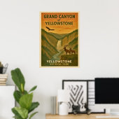 Yellowstone National Park - Grand Canyon V01 Poster (Thuiskantoor)