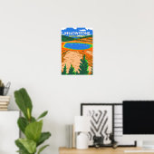 Yellowstone National Park Grand Prismatic Spring Poster (Thuiskantoor)