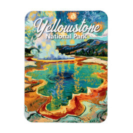 Yellowstone National Park Grand Prismatic Van Gogh Magneet