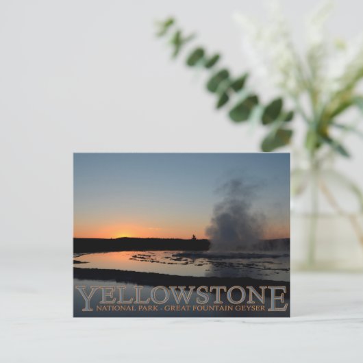 Yellowstone National Park Great Fountain Geyser Briefkaart (Staand voorkant)