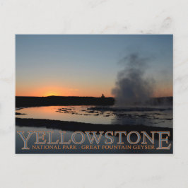 Yellowstone National Park Great Fountain Geyser Briefkaart