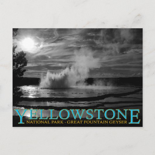 Yellowstone National Park Great Fountain Geyser Briefkaart (Voorkant)