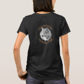 Yellowstone National Park, Grijze Wolf Art, Cirkel T-shirt (Achterkant)