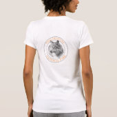 Yellowstone National Park, Grijze Wolf Art, Cirkel T-shirt (Achterkant)