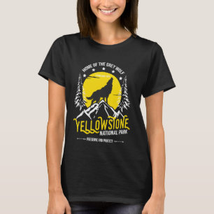 Yellowstone National Park Grijze Wolf Wandelen & K T-shirt