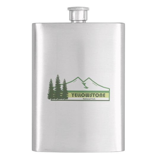 Yellowstone National Park Groene Strepen Flacon (Voorkant)