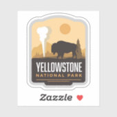 Yellowstone National Park Grote Vinyl Sticker (Vel)
