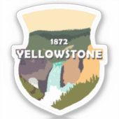 Yellowstone National Park Grote Vinyl Sticker (Voorkant)