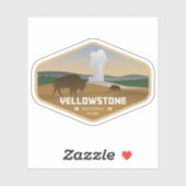Yellowstone National Park Grote Vinyl Sticker (Vel)