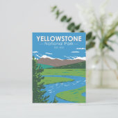 Yellowstone National Park Hayden Valley  Briefkaart (Staand voorkant)