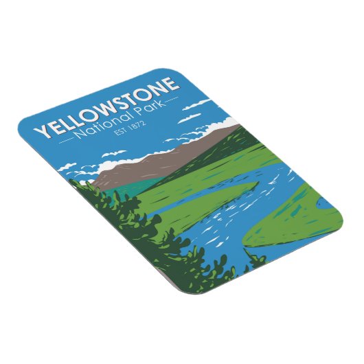 Yellowstone National Park Hayden Valley  Magneet (Rechterzijde)