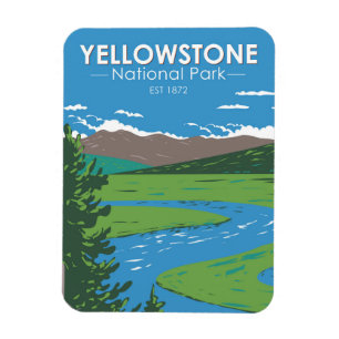 Yellowstone National Park Hayden Valley  Magneet
