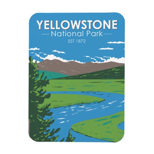 Yellowstone National Park Hayden Valley  Magneet (Verticaal)