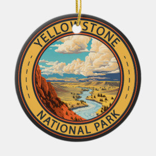 Yellowstone National Park Hayden Valley Reiskunst Keramisch Ornament