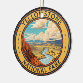 Yellowstone National Park Hayden Valley Reiskunst Keramisch Ornament (Links)