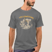 Yellowstone National Park Hiking Bigfoot Mountains T-shirt (Voorkant)