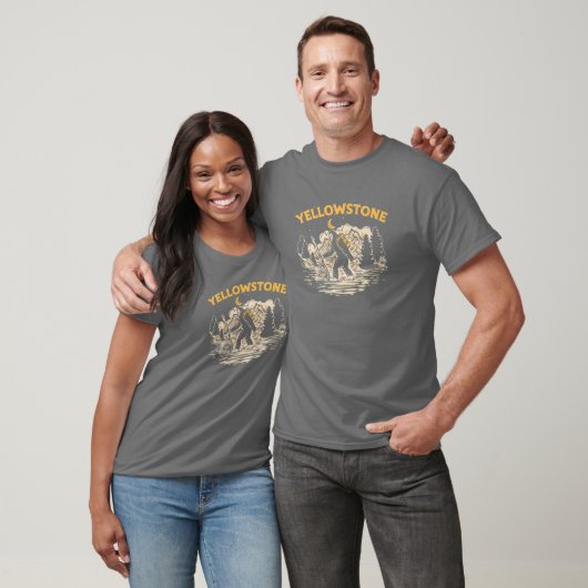 Yellowstone National Park Hiking Bigfoot Mountains T-shirt (Unisex)