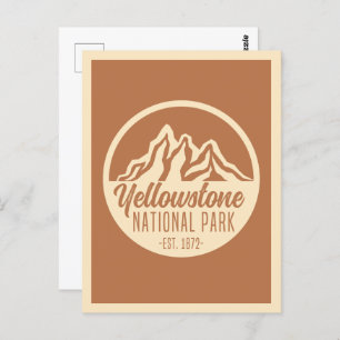 Yellowstone National Park Hiking Camping Briefkaart