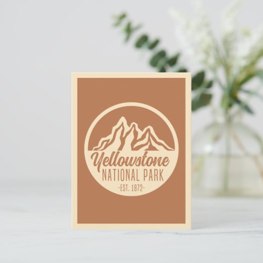 Yellowstone National Park Hiking Camping Briefkaart (Staand voorkant)
