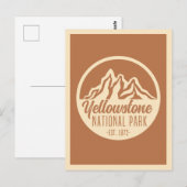 Yellowstone National Park Hiking Camping Briefkaart (Voorkant / Achterkant)