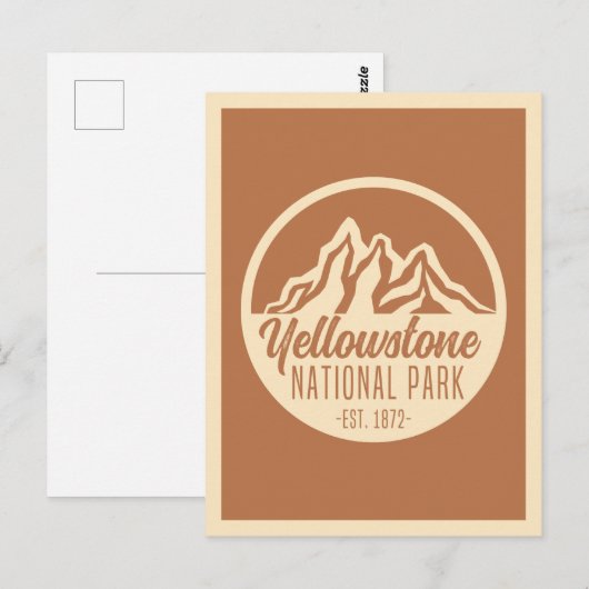 Yellowstone National Park Hiking Camping Briefkaart (Voorkant / Achterkant)