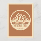 Yellowstone National Park Hiking Camping Briefkaart (Voorkant)