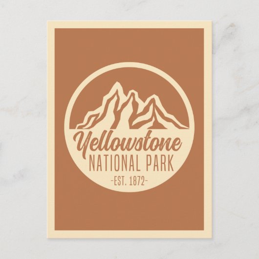Yellowstone National Park Hiking Camping Briefkaart (Voorkant)