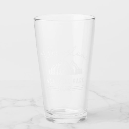Yellowstone National Park Hiking Camping Glas (Voorkant)