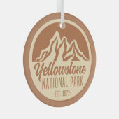 Yellowstone National Park Hiking Camping Glas Ornament (Voorkant Rechts)