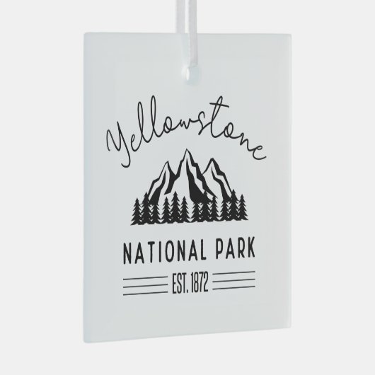 Yellowstone National Park Hiking Camping Glas Ornament (Voorkant Rechts)
