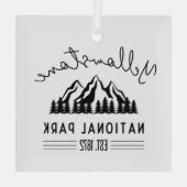 Yellowstone National Park Hiking Camping Glas Ornament (Achterkant)