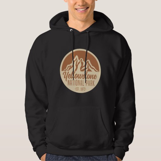 Yellowstone National Park Hiking Camping Hoodie (Voorkant)
