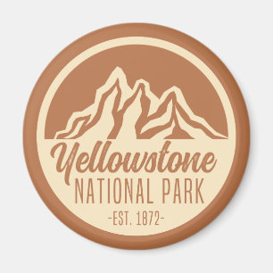 Yellowstone National Park Hiking Camping Magneet