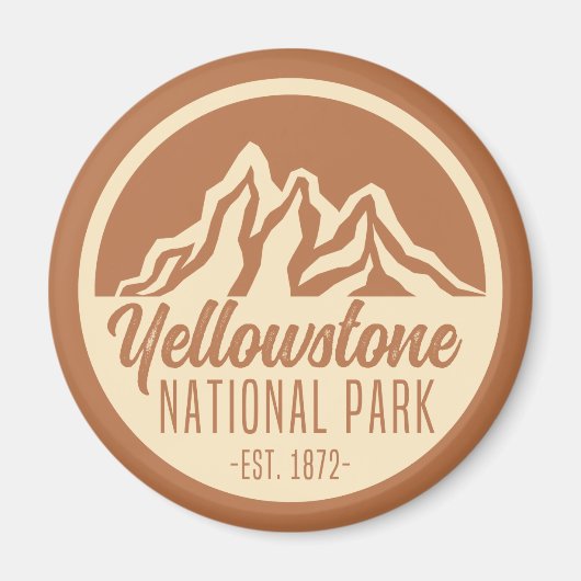 Yellowstone National Park Hiking Camping Magneet (Voorkant)