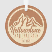 Yellowstone National Park Hiking Camping Ornament (achterkant)