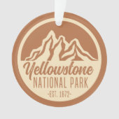 Yellowstone National Park Hiking Camping Ornament (voorkant)