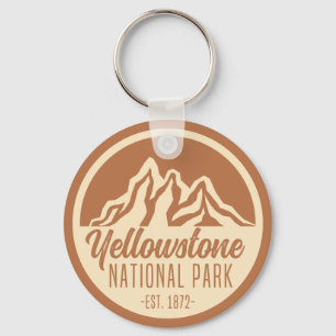 Yellowstone National Park Hiking Camping Sleutelhanger
