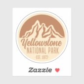 Yellowstone National Park Hiking Camping Sticker (Vel)
