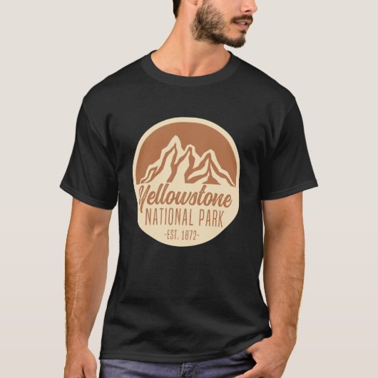 Yellowstone National Park Hiking Camping T-shirt (Voorkant)