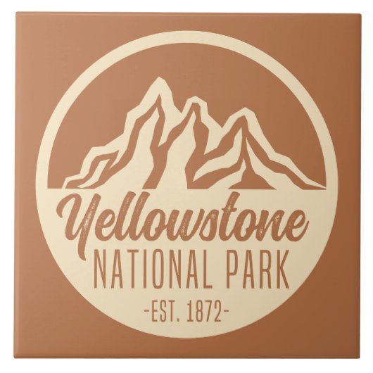 Yellowstone National Park Hiking Camping Tegeltje (Voorkant)
