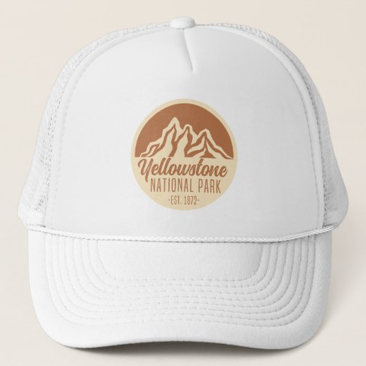 Yellowstone National Park Hiking Camping Trucker Pet (Voorkant)