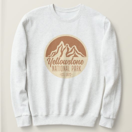 Yellowstone National Park Hiking Camping Trui (Design voorkant)