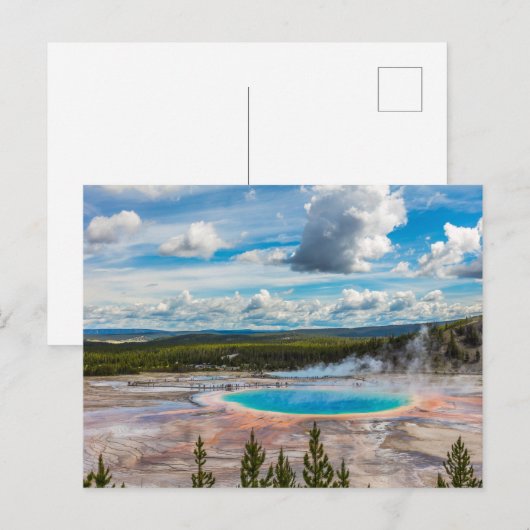 Yellowstone National Park Hot Springs Briefkaart (Voorkant / Achterkant)
