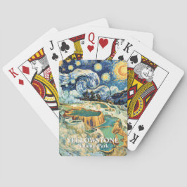 Yellowstone National Park Hot Springs Van Gogh Art Pokerkaarten