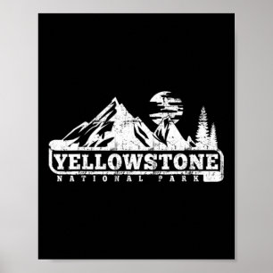 Yellowstone National Park Ik hou van wandelen Wand Poster