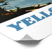 Yellowstone National Park illustratie retro deco Poster (Hoek)