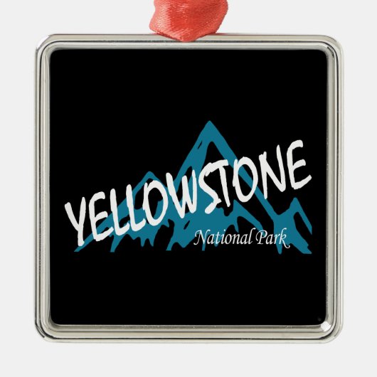 Yellowstone National Park in Wyoming Montana Metalen Ornament (Voorkant)