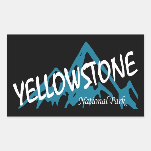 Yellowstone National Park in Wyoming Montana Rechthoekige Sticker (Voorkant)