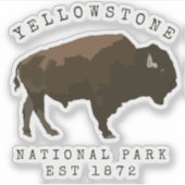 Yellowstone National Park is een nationaal park me Sticker (Voorkant)
